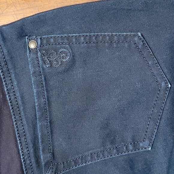 3/$30 JESSICA SIMPSON Black Two-tone Stripe Skinny Lowrise Alexander Ankle Jeans - Picture 7 of 10